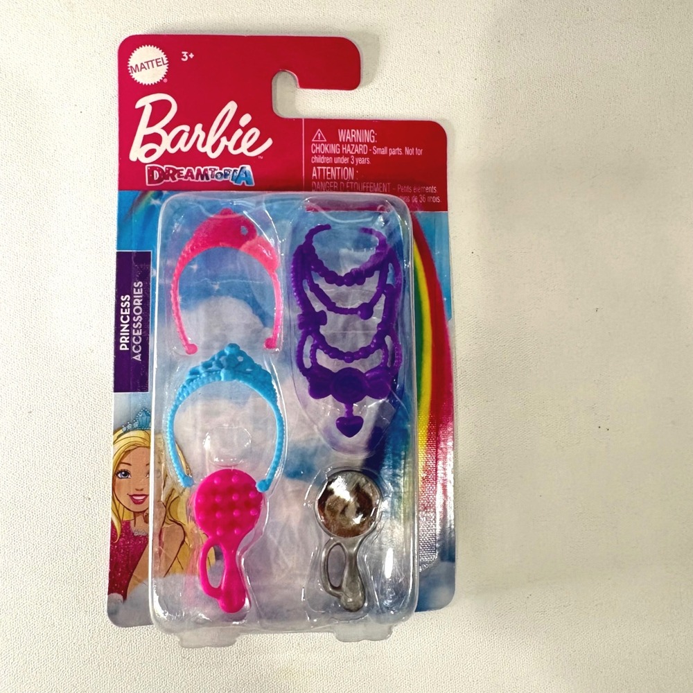 Mattel Barbie Dreamtopia Princess Accessories Tiaras Necklace Mirror HFK36 NEW